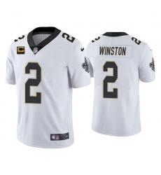 Men New Orleans Saints 2022 #2 Jameis Winston White With 4-star C Patch Vapor Untouchable Limited Stitched NFL Jersey Men New Orleans Saints 2022 #2 Jameis Winston White With 4-star C Patch Vapor Untouchable Limited Stitched NFL Jersey