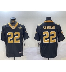 Men New Orleans Saints 22 Rashid Shaheed Black Vapor Limited Stitched Football Jersey 1 Men New Orleans Saints 22 Rashid Shaheed Black Vapor Limited Stitched Football Jersey 1