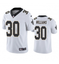 Men New Orleans Saints 30 Jamaal Williams White Vapor Untouchable Stitched Football Jersey Men New Orleans Saints 30 Jamaal Williams White Vapor Untouchable Stitched Football Jersey