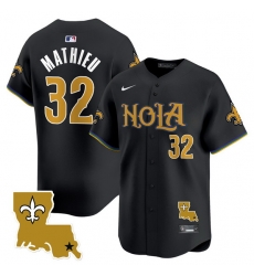 Men New Orleans Saints 32 Tyrann Mathieu Black Cool Base Stitched Baseball Jersey Men New Orleans Saints 32 Tyrann Mathieu Black Cool Base Stitched Baseball Jersey