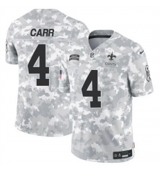 Men New Orleans Saints 4 Derek Carr 2024 F U S E Arctic Camo Salute To Service Limited Stitched Football Jersey Men New Orleans Saints 4 Derek Carr 2024 F U S E Arctic Camo Salute To Service Limited Stitched Football Jersey