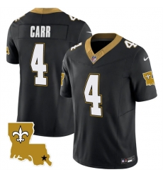 Men New Orleans Saints 4 Derek Carr Black 2023 F U S E 1987 Legacy Vapor Stitched Jersey Men New Orleans Saints 4 Derek Carr Black 2023 F U S E 1987 Legacy Vapor Stitched Jersey