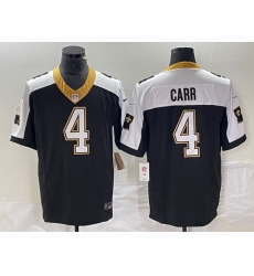 Men New Orleans Saints 4 Derek Carr Black White 2023 F U S E 1987 Legacy Vapor Stitched Jersey Men New Orleans Saints 4 Derek Carr Black White 2023 F U S E 1987 Legacy Vapor Stitched Jersey