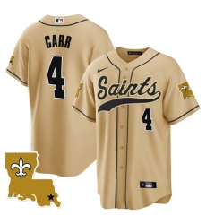 Men New Orleans Saints 4 Derek Carr Gold 1987 Legacy Cool Base Stitched Baseball Jersey Men New Orleans Saints 4 Derek Carr Gold 1987 Legacy Cool Base Stitched Baseball Jersey