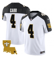 Men New Orleans Saints 4 Derek Carr White Black 2023 F U S E 1987 Legacy Vapor Stitched Jerseys Men New Orleans Saints 4 Derek Carr White Black 2023 F U S E 1987 Legacy Vapor Stitched Jerseys
