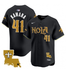 Men New Orleans Saints 41 Alvin Kamara Black Cool Base Stitched Baseball Jersey Men New Orleans Saints 41 Alvin Kamara Black Cool Base Stitched Baseball Jersey