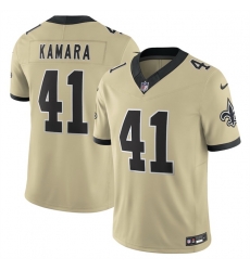 Men New Orleans Saints 41 Alvin Kamara Gold 2025 F U S E Alternate Vapor Limited Stitched Football Jersey Men New Orleans Saints 41 Alvin Kamara Gold 2025 F U S E Alternate Vapor Limited Stitched Football Jersey