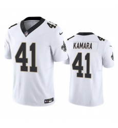 Men New Orleans Saints 41 Alvin Kamara White 2023 F U S E Vapor Untouchable Limited Stitched Jersey Men New Orleans Saints 41 Alvin Kamara White 2023 F U S E Vapor Untouchable Limited Stitched Jersey