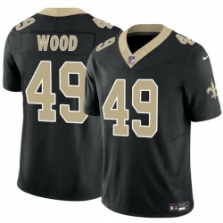 Men New Orleans Saints 49 Zach Wood Black 2025 F U S E Vapor Limited Stitched Football Jersey
