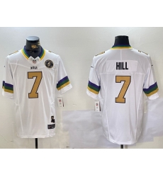 Men New Orleans Saints 7 Taysom Hill White 2024 F U S E Vapor Limited Stitched Jersey 2 Men New Orleans Saints 7 Taysom Hill White 2024 F U S E Vapor Limited Stitched Jersey 2