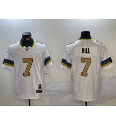 Men New Orleans Saints 7 Taysom Hill White Vapor Limited Stitched Football Jersey 1 Men New Orleans Saints 7 Taysom Hill White Vapor Limited Stitched Football Jersey 1