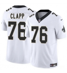 Men New Orleans Saints 76 Will Clapp White 2025 F U S E Vapor Limited Stitched Football Jersey Men New Orleans Saints 76 Will Clapp White 2025 F U S E Vapor Limited Stitched Football Jersey