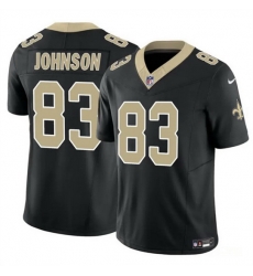 Men New Orleans Saints 83 Juwan Johnson Black 2023 F U S E Vapor Untouchable Limited Stitched Jersey Men New Orleans Saints 83 Juwan Johnson Black 2023 F U S E Vapor Untouchable Limited Stitched Jersey