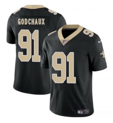 Men New Orleans Saints 91 Davon Godchaux Black 2025 Vapor Limited Stitched Football Jersey Men New Orleans Saints 91 Davon Godchaux Black 2025 Vapor Limited Stitched Football Jersey