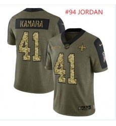 Men New Orleans Saints 94 Cameron Jordan 2021 Salute To Service Olive Camo Limited Stitched Jersey Men New Orleans Saints 94 Cameron Jordan 2021 Salute To Service Olive Camo Limited Stitched Jersey