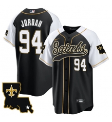 Men New Orleans Saints 94 Cameron Jordan Black White 1987 Legacy Cool Base Stitched Baseball Jersey Men New Orleans Saints 94 Cameron Jordan Black White 1987 Legacy Cool Base Stitched Baseball Jersey