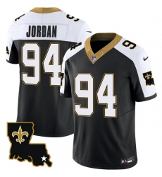 Men New Orleans Saints 94 Cameron Jordan Black White 2023 F U S E 1987 Legacy Vapor Stitched Jersey Men New Orleans Saints 94 Cameron Jordan Black White 2023 F U S E 1987 Legacy Vapor Stitched Jersey