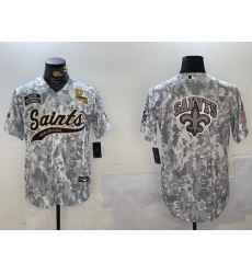Men New Orleans Saints Team Big Logo 2024 Arctic Camo Salute To Service Stitched Baseball Jersey 7 Men New Orleans Saints Team Big Logo 2024 Arctic Camo Salute To Service Stitched Baseball Jersey 7