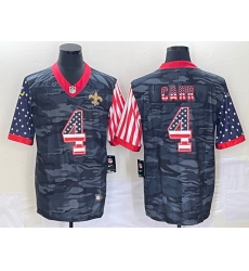 Men's New Orleans Saints #4 Derek Carr USA Camo 2020 Salute To Service Stitched NFL Nike Limited Jersey Men's New Orleans Saints #4 Derek Carr USA Camo 2020 Salute To Service Stitched NFL Nike Limited Jersey