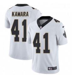 Mens Nike New Orleans Saints 41 Alvin Kamara White Vapor Untouchable Limited Player NFL Jersey Mens Nike New Orleans Saints 41 Alvin Kamara White Vapor Untouchable Limited Player NFL Jersey
