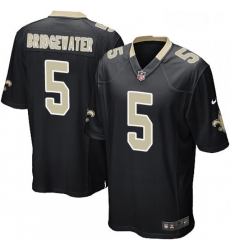 Mens Nike New Orleans Saints 5 Teddy Bridgewater Game Black Team Color NFL Jersey Mens Nike New Orleans Saints 5 Teddy Bridgewater Game Black Team Color NFL Jersey