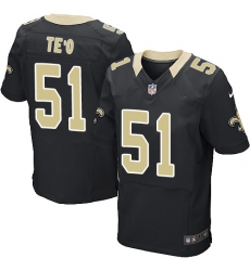 Mens Nike New Orleans Saints 51 Manti Teo Elite Black Team Color NFL Jersey Mens Nike New Orleans Saints 51 Manti Teo Elite Black Team Color NFL Jersey