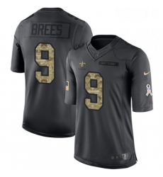 Mens Nike New Orleans Saints 9 Drew Brees Limited Black 2016 Salute to Service NFL Jersey Mens Nike New Orleans Saints 9 Drew Brees Limited Black 2016 Salute to Service NFL Jersey