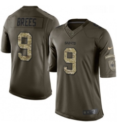 Mens Nike New Orleans Saints 9 Drew Brees Limited Green Salute to Service NFL Jersey Mens Nike New Orleans Saints 9 Drew Brees Limited Green Salute to Service NFL Jersey