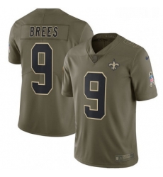 Mens Nike New Orleans Saints 9 Drew Brees Limited Olive 2017 Salute to Service NFL Jersey Mens Nike New Orleans Saints 9 Drew Brees Limited Olive 2017 Salute to Service NFL Jersey