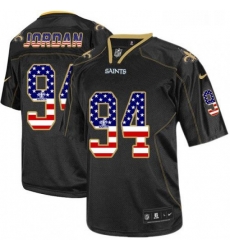 Mens Nike New Orleans Saints 94 Cameron Jordan Elite Black USA Flag Fashion NFL Jersey Mens Nike New Orleans Saints 94 Cameron Jordan Elite Black USA Flag Fashion NFL Jersey