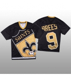 NFL New Orleans Saints 9 Drew Brees Black Men Mitchell 26 Nell Big Face Fashion Limited NFL Jersey NFL New Orleans Saints 9 Drew Brees Black Men Mitchell 26 Nell Big Face Fashion Limited NFL Jersey