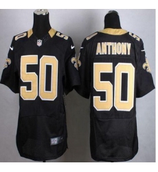 New New Orleans Saints #50 Stephone Anthony Black Team Color Men' Stitched NFL Elite jersey New New Orleans Saints #50 Stephone Anthony Black Team Color Men' Stitched NFL Elite jersey