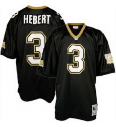 New Orleans Saints 3 Hebert throwback black jersey New Orleans Saints 3 Hebert throwback black jersey