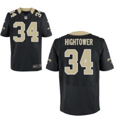 New Orleans Saints #34 Tim Hightower Black Elite Jersey New Orleans Saints #34 Tim Hightower Black Elite Jersey