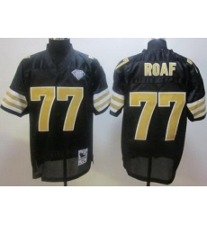 New Orleans Saints 77 Willie Roaf Black Throwback Jerseys New Orleans Saints 77 Willie Roaf Black Throwback Jerseys