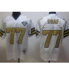 New Orleans Saints 77 Willie Roaf White Throwback Jerseys New Orleans Saints 77 Willie Roaf White Throwback Jerseys