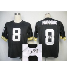 New Orleans Saints 8 Archie Manning Black Throwback M&N Signed NFL Jerseys New Orleans Saints 8 Archie Manning Black Throwback M&N Signed NFL Jerseys