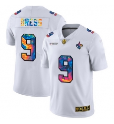 New Orleans Saints 9 Drew Brees Men White Nike Multi Color 2020 NFL Crucial Catch Limited NFL Jersey New Orleans Saints 9 Drew Brees Men White Nike Multi Color 2020 NFL Crucial Catch Limited NFL Jersey