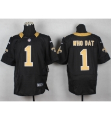 Nike New Orleans Saints 1 who dat Black Elite NFL Jersey Nike New Orleans Saints 1 who dat Black Elite NFL Jersey