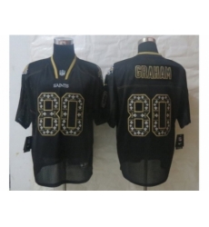 Nike New Orleans Saints 80 Jimmy Graham Black Elite Lights Out Fashion NFL Jersey Nike New Orleans Saints 80 Jimmy Graham Black Elite Lights Out Fashion NFL Jersey