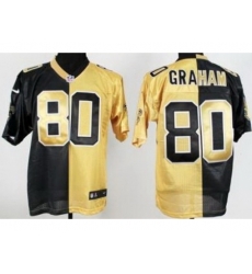Nike New Orleans Saints 80 Jimmy Graham Black Gold Split NFL Jersey Nike New Orleans Saints 80 Jimmy Graham Black Gold Split NFL Jersey