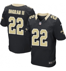 Nike Saints #22 Mark Ingram II Black Team Color Mens Stitched NFL Elite Jersey Nike Saints #22 Mark Ingram II Black Team Color Mens Stitched NFL Elite Jersey