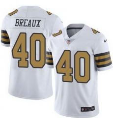 Nike Saints #40 Delvin Breaux White Mens Stitched NFL Limited Rush Jersey Nike Saints #40 Delvin Breaux White Mens Stitched NFL Limited Rush Jersey