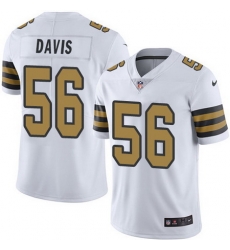 Nike Saints #56 DeMario Davis White Mens Stitched NFL Limited Rush Jersey Nike Saints #56 DeMario Davis White Mens Stitched NFL Limited Rush Jersey