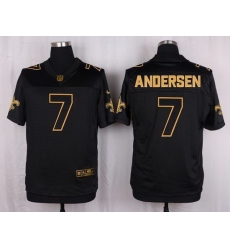 Nike Saints #7 Morten Andersen Black Mens Stitched NFL Elite Pro Line Gold Collection Jersey Nike Saints #7 Morten Andersen Black Mens Stitched NFL Elite Pro Line Gold Collection Jersey