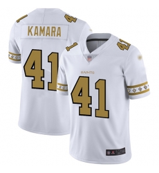 Saints 41 Alvin Kamara White Mens Stitched Football Limited Team Logo Fashion Jersey Saints 41 Alvin Kamara White Mens Stitched Football Limited Team Logo Fashion Jersey