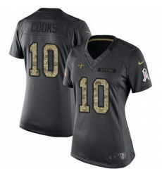 Nike Saints #10 Brandin Cooks Black Womens Stitched NFL Limited 2016 Salute to Service Jersey Nike Saints #10 Brandin Cooks Black Womens Stitched NFL Limited 2016 Salute to Service Jersey