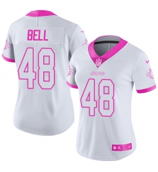 Nike Saints #48 Vonn Bell White Pink Womens Stitched NFL Limited Rush Fashion Jersey Nike Saints #48 Vonn Bell White Pink Womens Stitched NFL Limited Rush Fashion Jersey