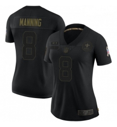 Women New Orleans Saints 8 Archie Manning Black Salute To Service Limited Jersey Women New Orleans Saints 8 Archie Manning Black Salute To Service Limited Jersey