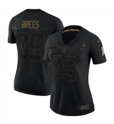 Women New Orleans Saints 9 Drew Brees Black Salute To Service Limited Jersey Women New Orleans Saints 9 Drew Brees Black Salute To Service Limited Jersey